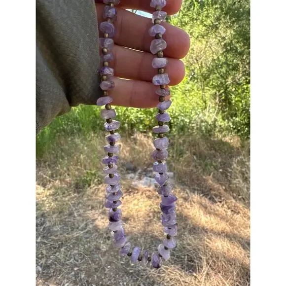 Vintage Amethyst Bead Necklace - Picture 4 of 4